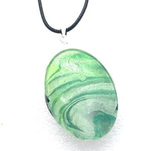 Statement Snap pendant with handmade 30mm snap SJ30 simple oval StyleDot